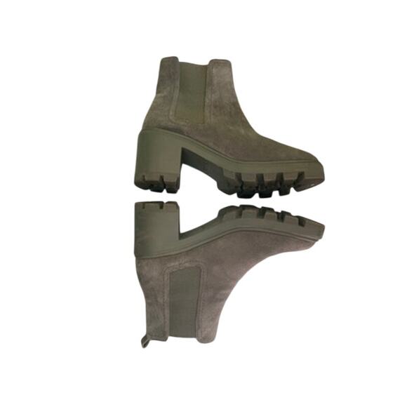 Splendid Melissa Gray Suede Lug Sole Chelsea Ankle Boot Size 8.5 - Picture 3 of 7